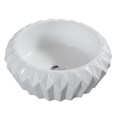 China HY8054 Modern Plug And Play Hand Wash Ceramic Bathroom Bowl Sink for sale