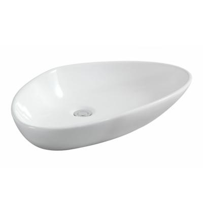 China HY402 Hand Wash Basin Triangle Shape Bathroom Porcelain Face Wash Basin Top Basin Sink for sale