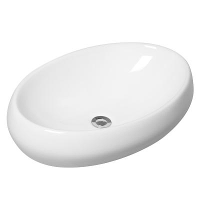 China HY-5038 Large Size Modern Oval Bathroom Ivory Color Wash Basin for sale