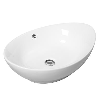 China HY-3008 modern style oval shape ceramic egg washbasins bathroom sinks prices from UK maket for sale