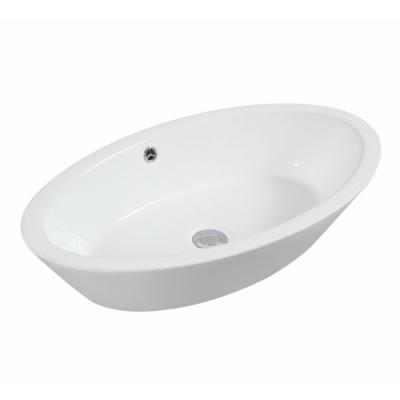 China Hot Selling Art Easy Clean European Oval Ceramic Basin Style HY5070 Shape Wash Sink Bowl For Cabinet for sale