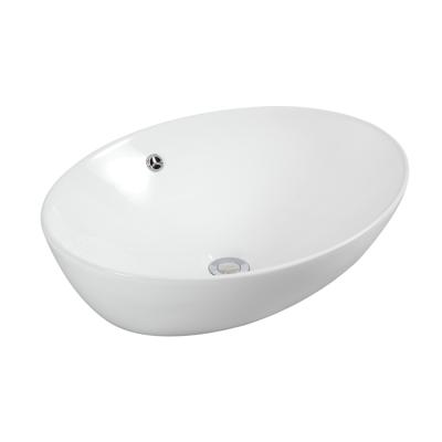 China HY5030 Easy Clean Ceramic Basin Oval Shape Hand Wash Basin Types for sale