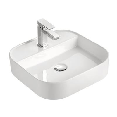 China Bathroom HY-8065 45cm/ 55/cm 66cm bathroom hand wash basin with backside vitrified and without holes for sale