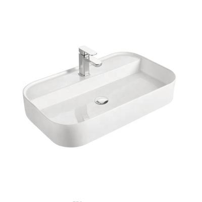 China HY8065-75 Modern Square Ceramic Wash Hand Basin Basin With High Quality Guarantee for sale