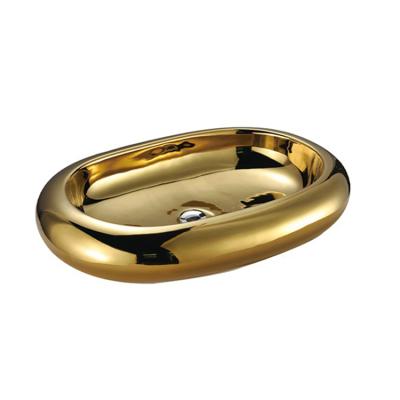 China HY452G Bathroom Cabinet Gold Color Hand Sink Easy Clean High Quality Design for sale