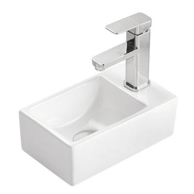 China HY-3076L Modern Ceramic Wall-hung Bathroom Basin Sink Sink Small Mini Basin for sale