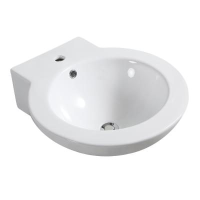 China HY301 China factory modern wall hung bathroom sinks with ceramic material for sale