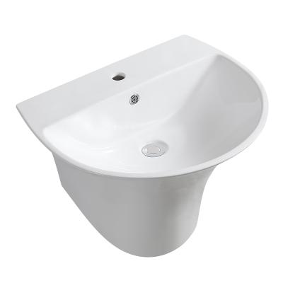 China Hand Wash Basin HY5079 Luxury Design Bar Bathroom WC Hand Wash Basin Wall-hung Ceramic Wash Basin for sale