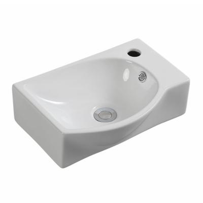 China Hand Lavatory HY-3083 Porcelain Bathroom Wall Hung Ceramic Basin Hand Lavatory Sink Design for sale