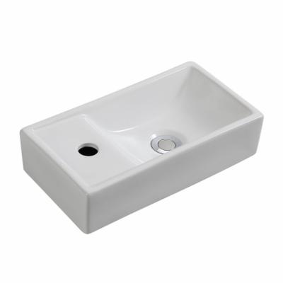 China Easy Clean Small Space Bathroom Corner Wall-hung Washbasin Wall-hung Ceramic Sink HY3073 for sale