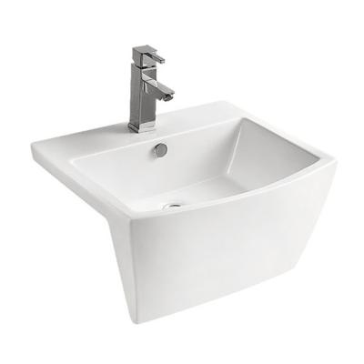 China HY5013 Large Size Hand Wash Basin Cabinet Semi Hung Ceramic Basin Bathroom Modern Vessel Sink for sale