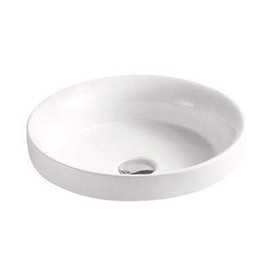 China HY5009 Hand Wash Basin Round Shape Cabinet In Counter Basin Space Saving White Ceramic Face Wash Bowl for sale