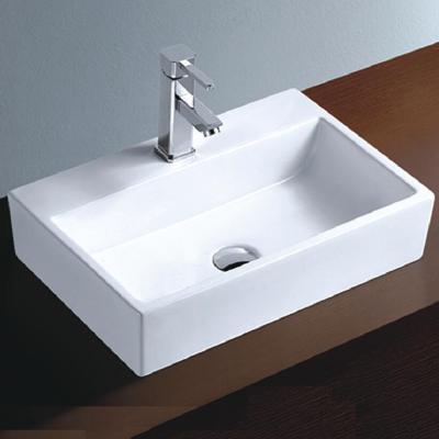 China Bathroom HY430 Art Modern Design Sink Ceramic Basin For Counter Top Basin for sale