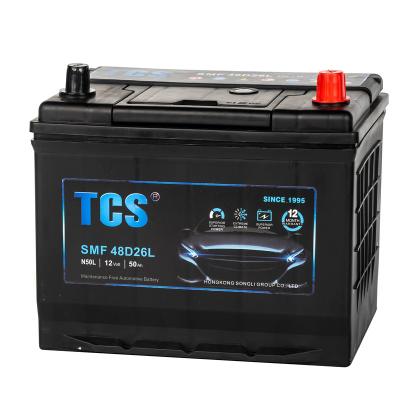 China Car Battery Car Engine Starter 48D26L (N50L) 44Ah Jis Good Quality Manufacture For Engineering Vehicles for sale