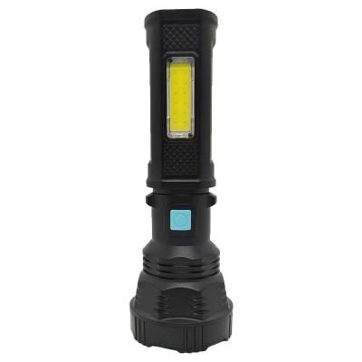 China Emergency LED USB Flashlight COB Clear Strip Strong Mobile Power Multifunctional Outdoor Solar Charging Outdoor Camping Fishing Flashlight for sale