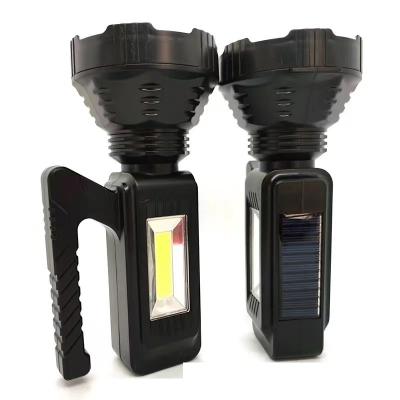 China USB Solar Multifunctional COB LED Cob Lamp Strong Lightweight Portable Camping Fishing Hand Lamp for sale