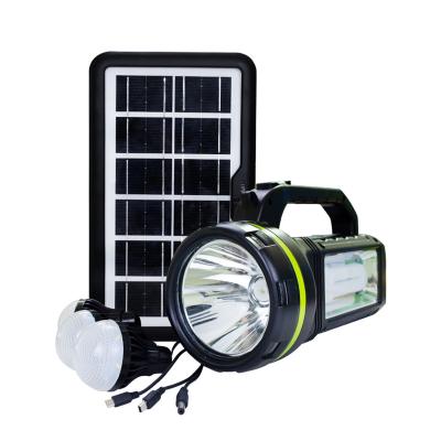 China Warehouse Solar Power System Household Emergency Portable LED Lamp Portable Outdoor Solar Camping Floodlight for sale