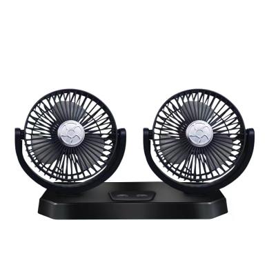 China Dormitory Student Office Buckle Cup Suction Double Head Household Fan Outdoor Car Fan USB Cool Simple Silent Rear Fan for sale