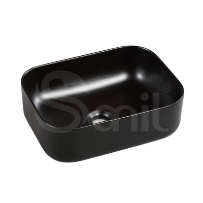 China Pedestal Wash Basin Soft Luxury Black CUPC Matte Bathroom Basin Sink Toilet Sink for sale