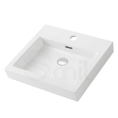 China Art Basin Square Toilet Basin Sink Bathroom Furniture Sink Ceramic Sink for sale