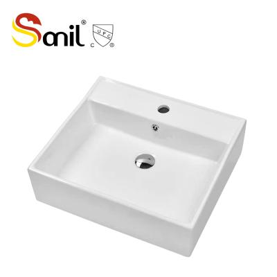 China Soft Bathroom Shower Room Basin Sink Deep Square Ceramic Art Basin for sale