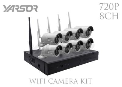 China Professional 1.0MP 8CH NVR Kit 720P HD Indoor / Outdoor 8 Channel NVR Security System for sale