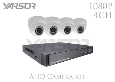 China 4 X 1080P Home Security Camera Kit , 3.6mm Lens 8 Channel DVR Kit For School for sale