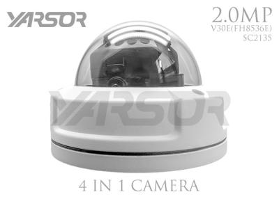 China White 1080p 4 In 1 Vandal Resistant Dome Camera 2.0MP For Supermarket / Lobby for sale