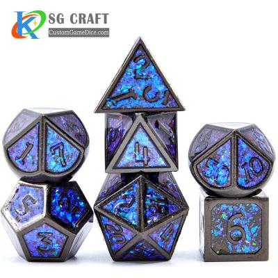 China DND game custom dice game multiplayer with dice RPG dnd dice high quality and unique design jumbled set with custom logo. for sale