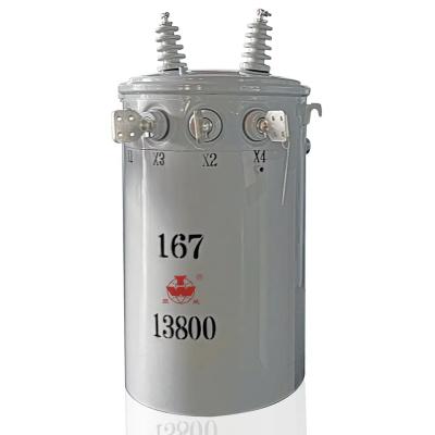 China Single Phase 100KVA Power Distribution Pole-Mounted Oil Immersed Transformer for sale