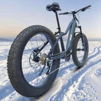 China Bafang Aluminum Alloy OEM 26*4.0 1000W 17.5AH Big Power Electric Mountain Bike Mid Drive Fat Tire/Snow Bike 60 M/H e Bikes for sale