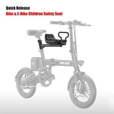 China Child Electric Front Seat Quick Release Quick Release Bicycle Ebike Kids Bench Mountain Bike Baby Safety Folding Chair for sale