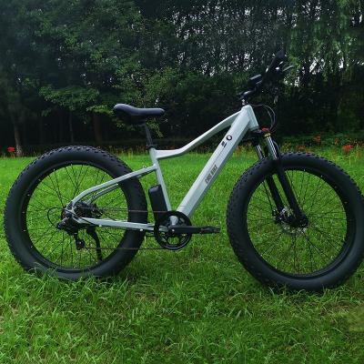 China Hot Sale Factory Long Range 48V500W Aluminum Alloy Fat Tire Beach Cruiser Electric Bike 6 Speed ​​Electric Mountain Bike for sale