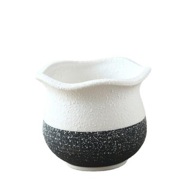 China Inkjet contemporary unique hot sale ceramic snowflake flowerpot design succulent flowerpot for sale