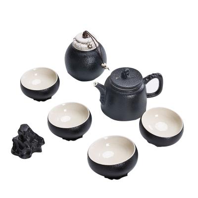 China Morden Oriental Luxury Ceramic Mug Gift Box Coffee Sets With 1 Pot And 4 Cups for sale