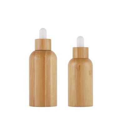 China Personal Care 5ml 10ml 20ml 30ml 50ml Environmental Friendly Essential Oil Wooden Bottle Bamboo Wood With Bamboo Wooden Lid for sale