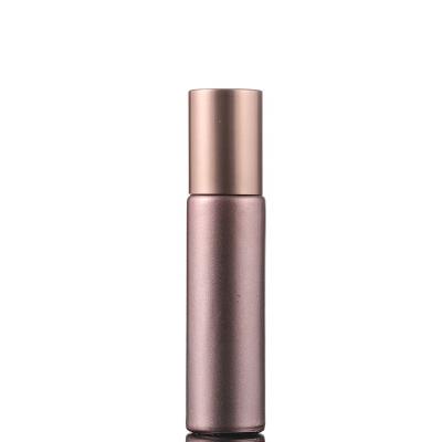 China Personal Care Essential Oil Usage Rose 10ml Eye Cream Glass Roll On Bottle With Rose Gold Stainless Lid And Metal Roll Balls for sale