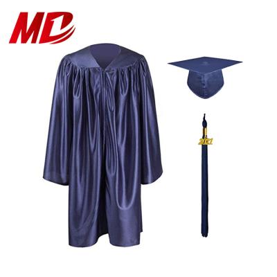 China Wholesale School Navy Baby Kids Shiny Long Graduation Dresses for sale