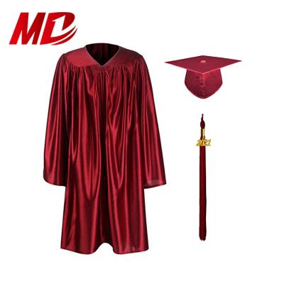 China 2021 Graduation Long Dress 100% Shiny Baby Brown Preschool Caps and Dresses for sale