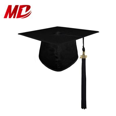 China Kids Graduation Caps Wholesale Shiny Black Graduation Cap Kindergarten Graduation Hat And Tassel For Kids for sale