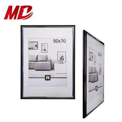 China Home Decoration Picture Photo Frame 50*70cm Size Customized Wholesale Silver Plastic PVC Picture Frame Poster Frame for sale