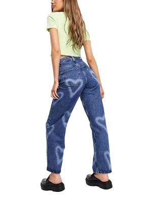 China Wide Leg Woman Pant Trouser Women Jeans Blue High Waist Denim Loose Female Pants Wholesale Breathable Ladies for sale