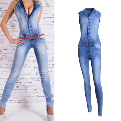 China 2020 Newest Viable Women Overall Ladies Denim Overalls Button Closure Placket Jeans for sale