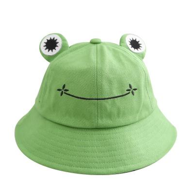 China Three-Dimensional Fisherman Hat Female Cute Cartoon Character Frog Ears Spring and Summer Fashion Embroidery All-match Sun Hat for sale