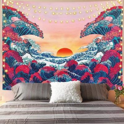 China Simple Tapestry Moon Phase Change Wall Hanging Tapestry with Art Nature Home Decorations for Living Room Bedroom Decor for sale