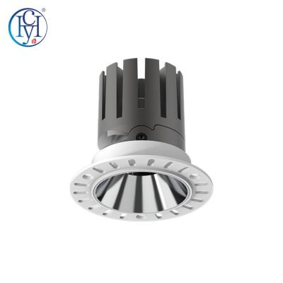 China Low Price Modern Wholesale 12w 15w 25w 30w Anti Glare Narrow Edge Round Ceiling Recessed Cob Led Spotlight for sale