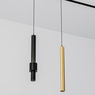 China Modern Gold Indoor Living Room Gold Black Aluminum Magnetic Hanging 5w Linear Track Magnetic Hanging Led Pendant Light for sale