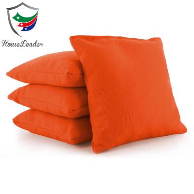 China Waterproof Professional Orange Cotton Canvas Unfilled Cornhole Bags for sale