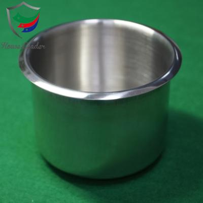 China Environment Friendly Standard Size Stainless Steel Poker Table Cup Holder For Poker Table for sale