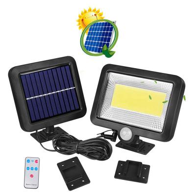 China Garden Split Type Smart Sensor 100/150 LED Solar Garden Light Human Body Induction Waterproof Wall Lamp With Solar Panel for sale